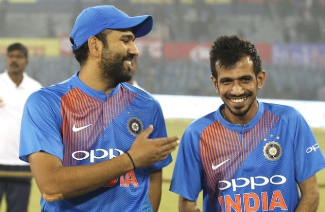 Chahal pokes fun at Rohit and his wife's video