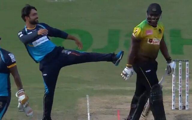 Watch – Andre Russell Imitates Rashid Khan In CPL 2020