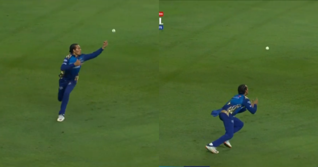 Rahul Chahar juggling catch