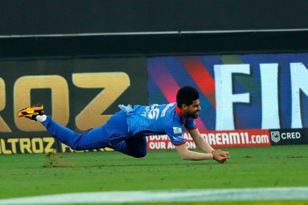 Watch Lalit Yadav's Diving Effort to Dismiss Rohit Sharma