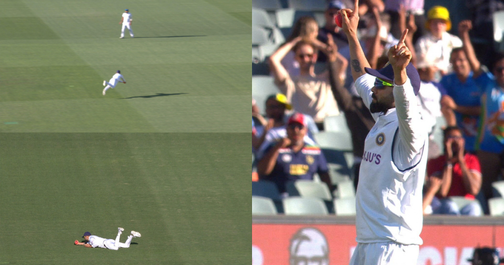 Virat Kohli catch Steve Smith