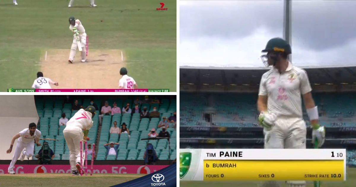 Watch – Jasprit Bumrah Breaches Tim Paine’s Defense With A Perfect Inswinger