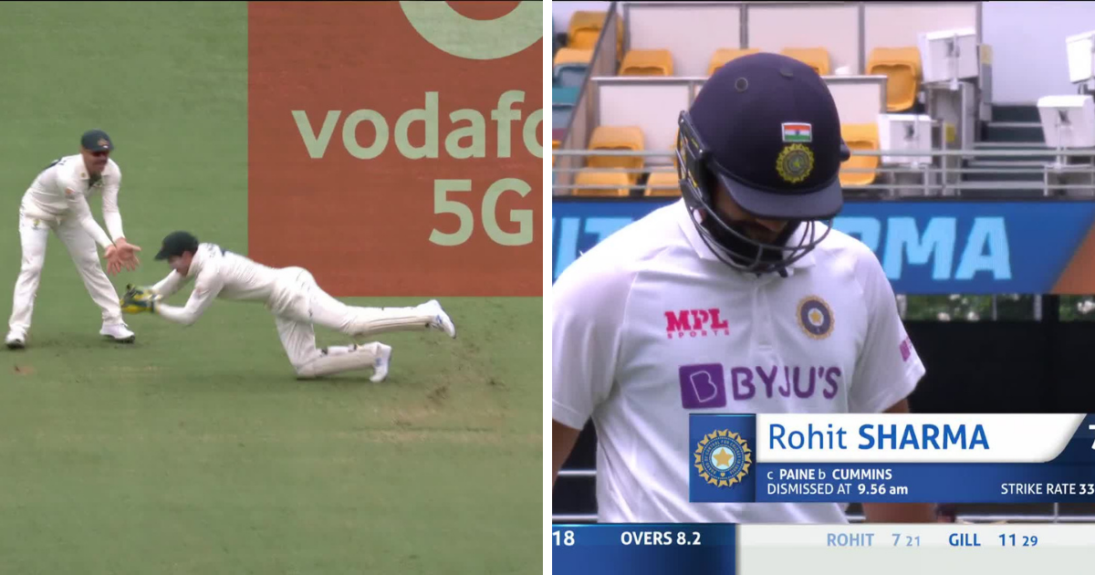 Watch – Tim Paine Takes A Stunner As Pat Cummins Removes Rohit Sharma Early
