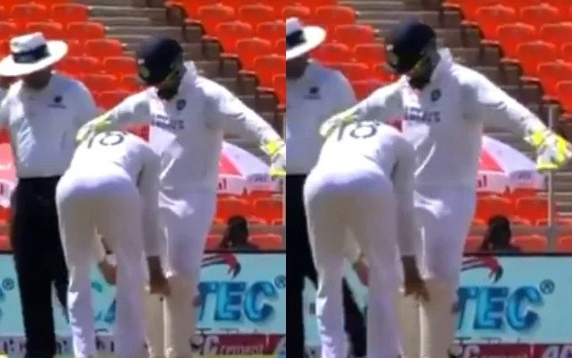 Watch – Play Stops Hilariously After Bail Gets Stuck In Rishabh Pant’s Gloves