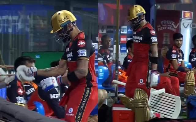 Watch- Virat Kohli Gets Frustrated After Getting Out Hits A Chair With His Bat