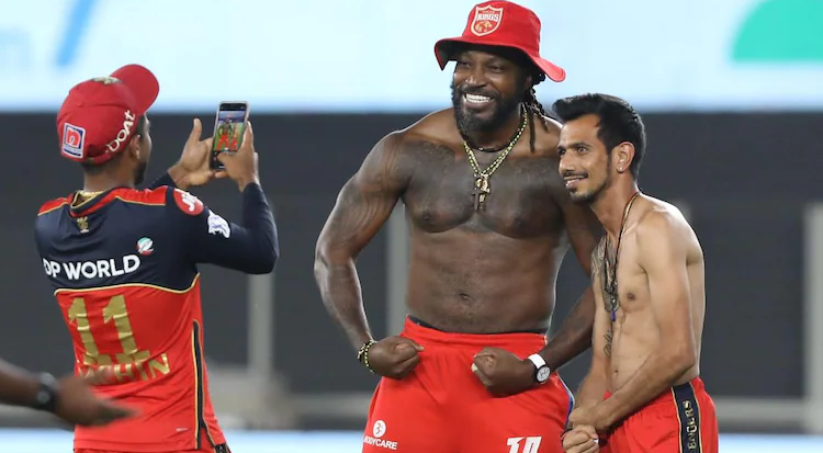 Chris Gayle, Yuzvendra Chahal Post Shirtless Pictures After PBKS vs RCB Game