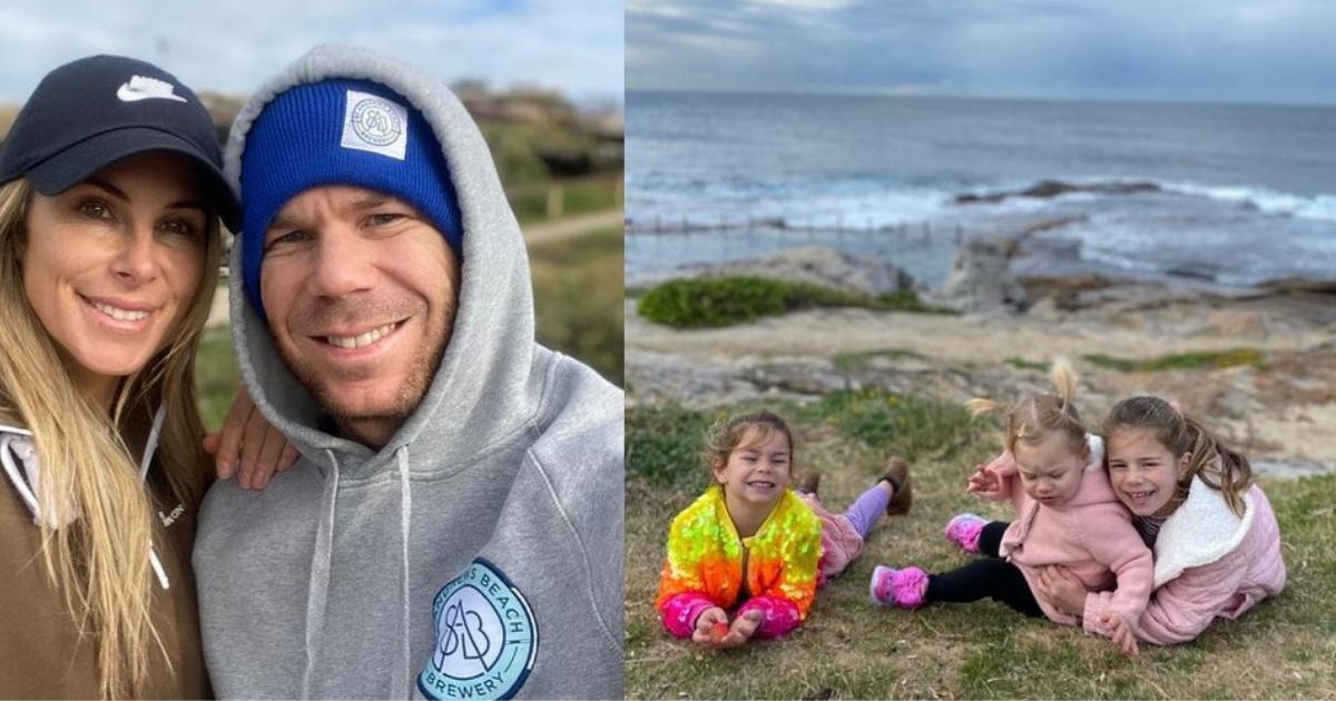 Watch: David Warner Plays Cricket With Wife Candice And three Daughters