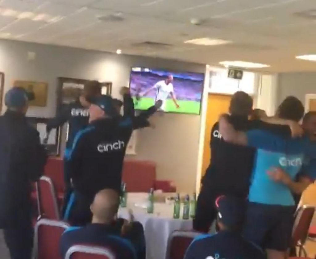 England Cricketers Celebration Harry Kane's goal