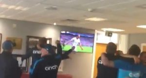 England Cricketers Celebration Harry Kane's goal