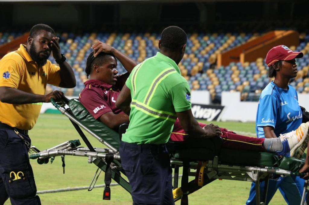 Two West Indies cricketers collapse on the field during T20I against Pakistan