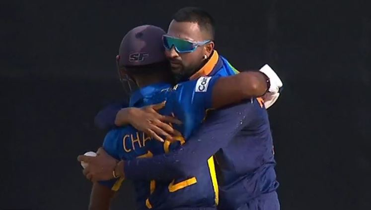 Krunal Pandya Hugs Charith Asalanka Which Triggers Hilarious Reactions On Twitter