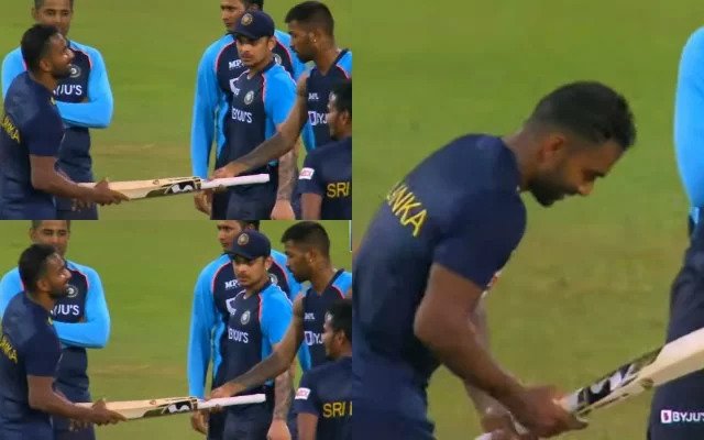 SL vs IND 2021: “Honoured To Recieve Bat From My Role Model” – Hardik Pandya Gifts A Special Bat To Chamika Karunaratne