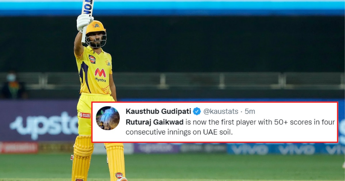 IPL 2021: ” Grown So Much In Strature” Twitter Reacts To Ruturaj Gaikwad’s  Unbeaten Half Century vs MI