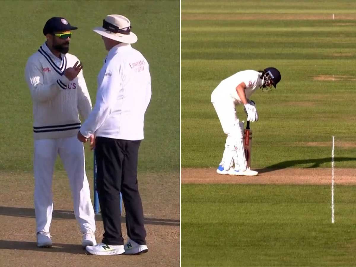 ENG vs IND 2021 Watch: Virat Kohli Annoyed With Umpires After Haseeb Hameed Marks Guard In Between The Crease