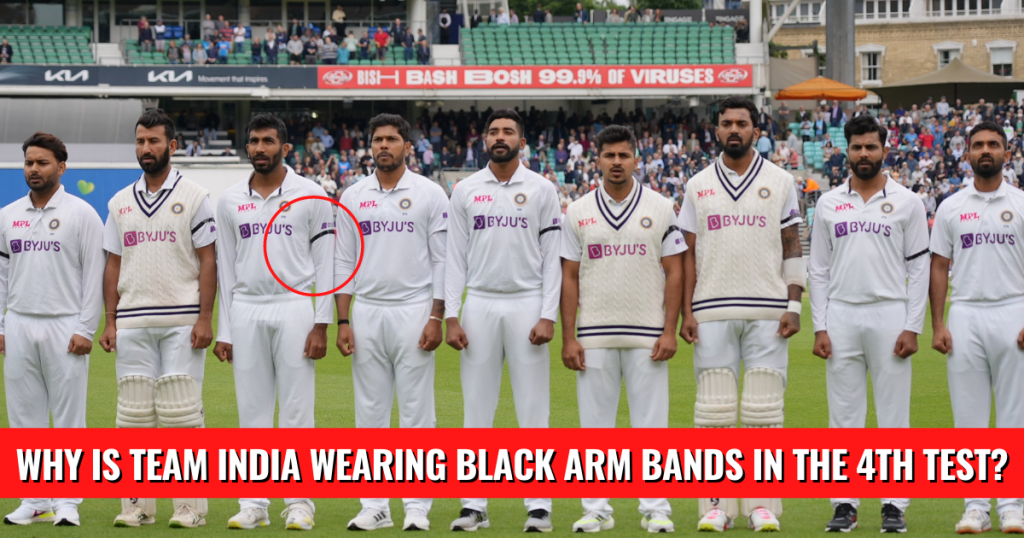 India Sporting Black Armbands at The Oval