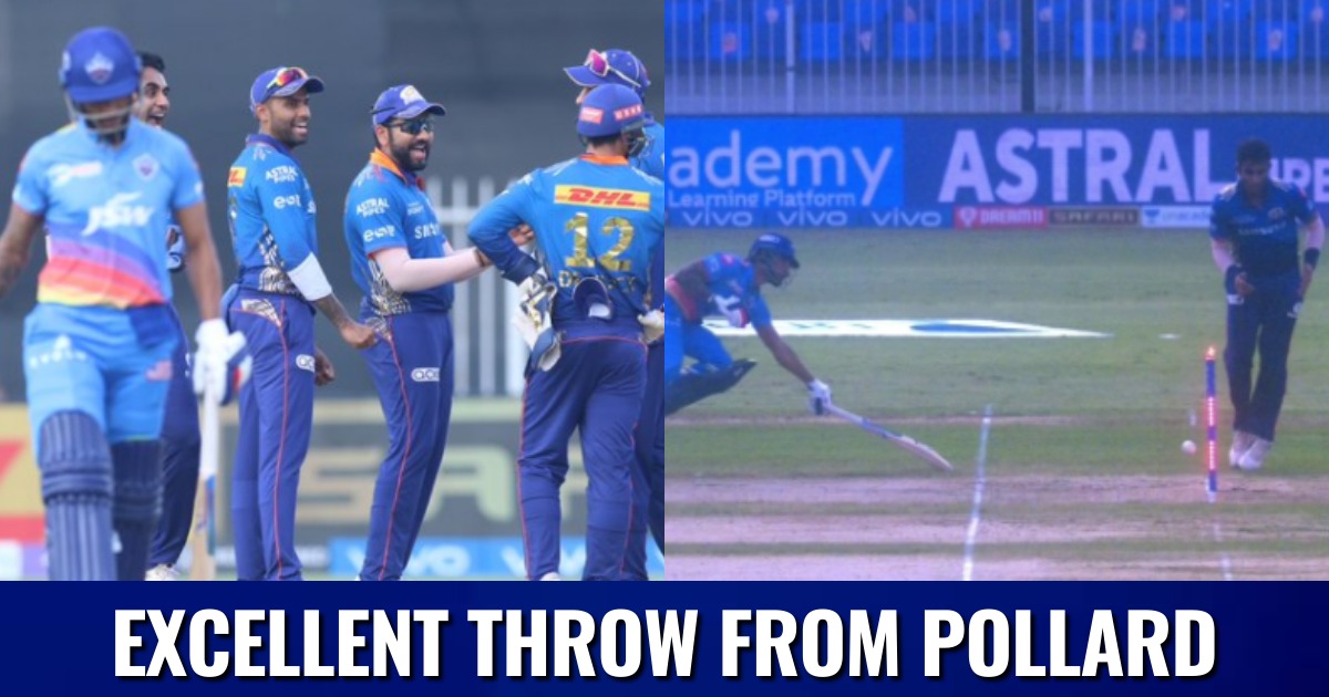 IPL 2021 Watch: Kieron Pollard’s Direct Hit Catches Shikhar Dhawan Short