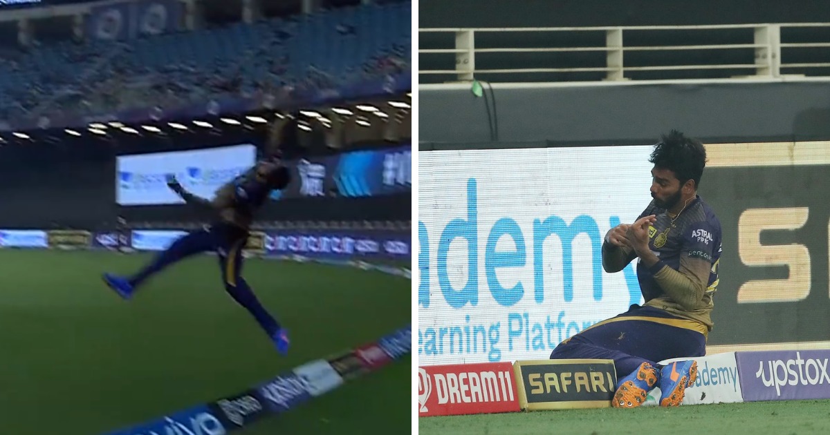 IPL 2021: Watch Venkatesh Iyer Pull Off An Almost Impossible Catch At The Boundary Line
