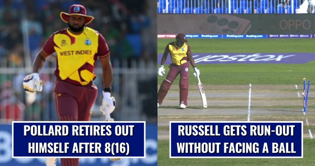 Andre Russell-Kieron Pollard dismissal