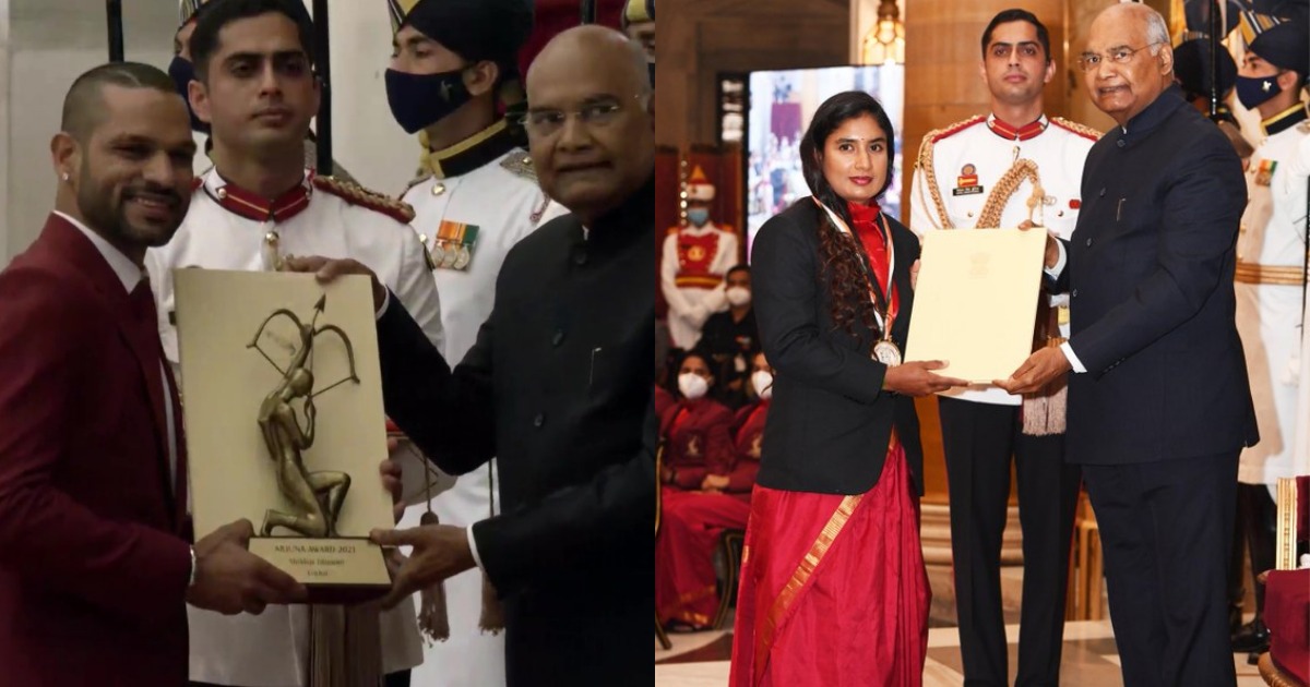 Indian Cricketers Mithali Raj & Shikhar Dhawan Honoured With National Sports Awards