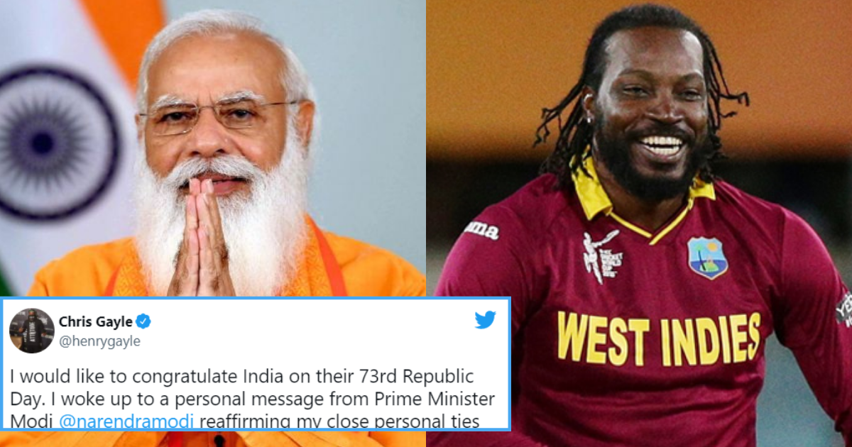 PM Narendra Modi Sends A Message To Chris Gayle On 73rd Republic Day