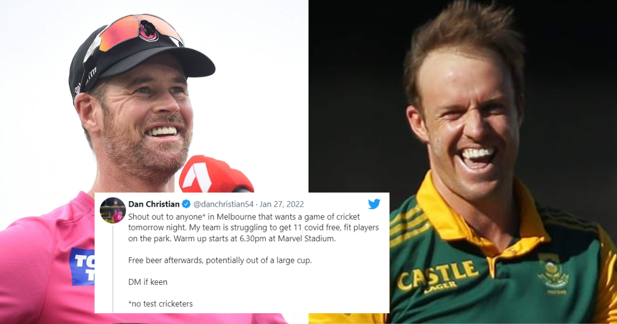 AB de Villiers Accepts Dan Christian’s Offer Of Playing BBL Final, But With One Condition