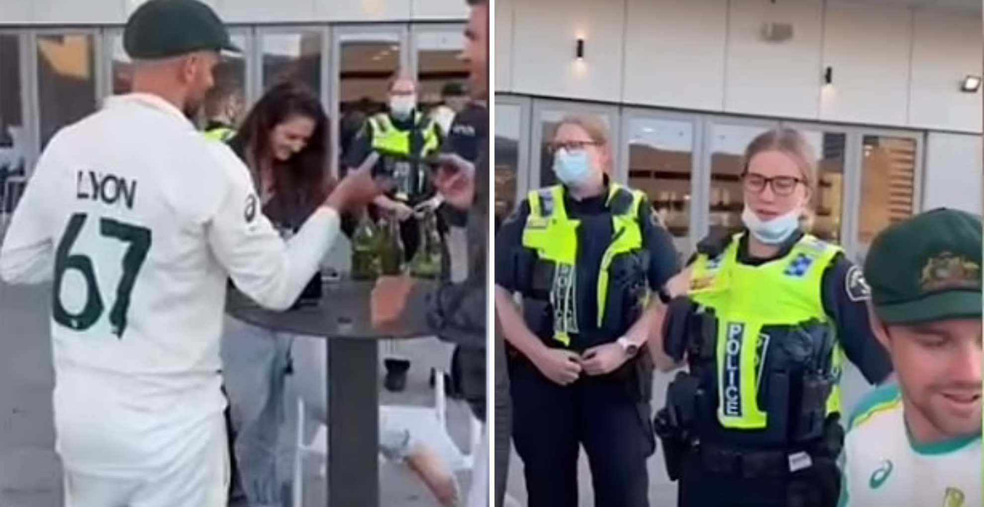 Watch: Police Confront Australia, England Players For All-Night Celebration