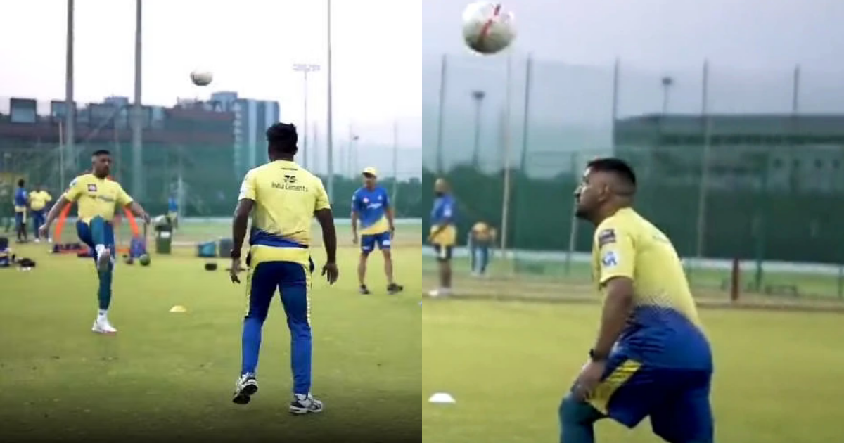 Watch: MS Dhoni Plays Footvolley During Chennai Super Kings’ Practice Session