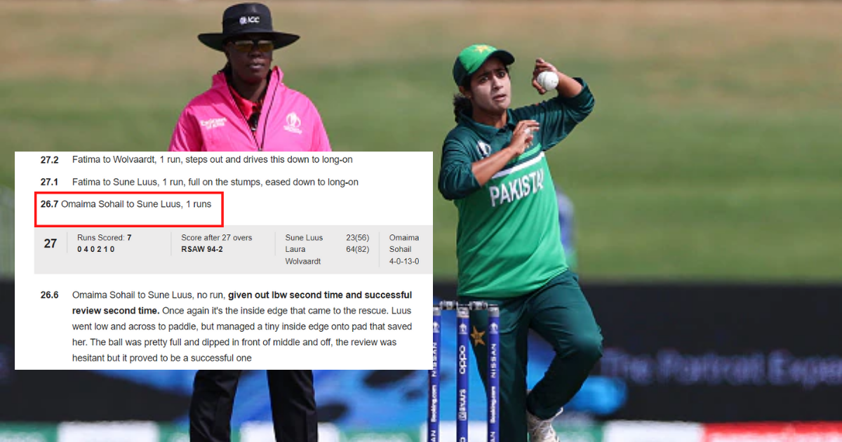 7-Ball Over Bowled In Women’s World Cup Match Between Pakistan And South Africa Due To An Umpiring Error