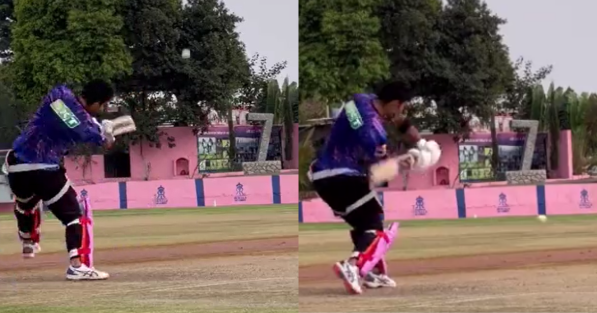 [Watch]- Riyan Parag Displays His Power-Hitting Skills Ahead Of IPL 2022