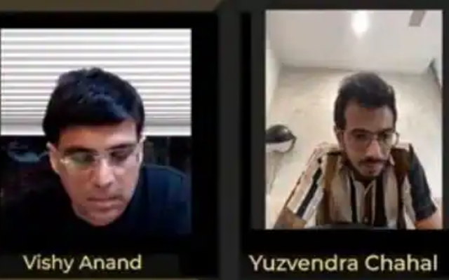 COVID fundraising chess match between Yuzvendra Chahal and Viswanathan Anand 