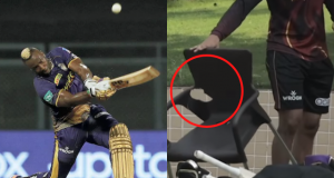 Andre Russell Breaks Chair