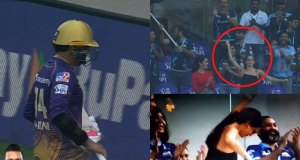 Natasa Stankovic Celebrates Sunil Narine's Dismissal