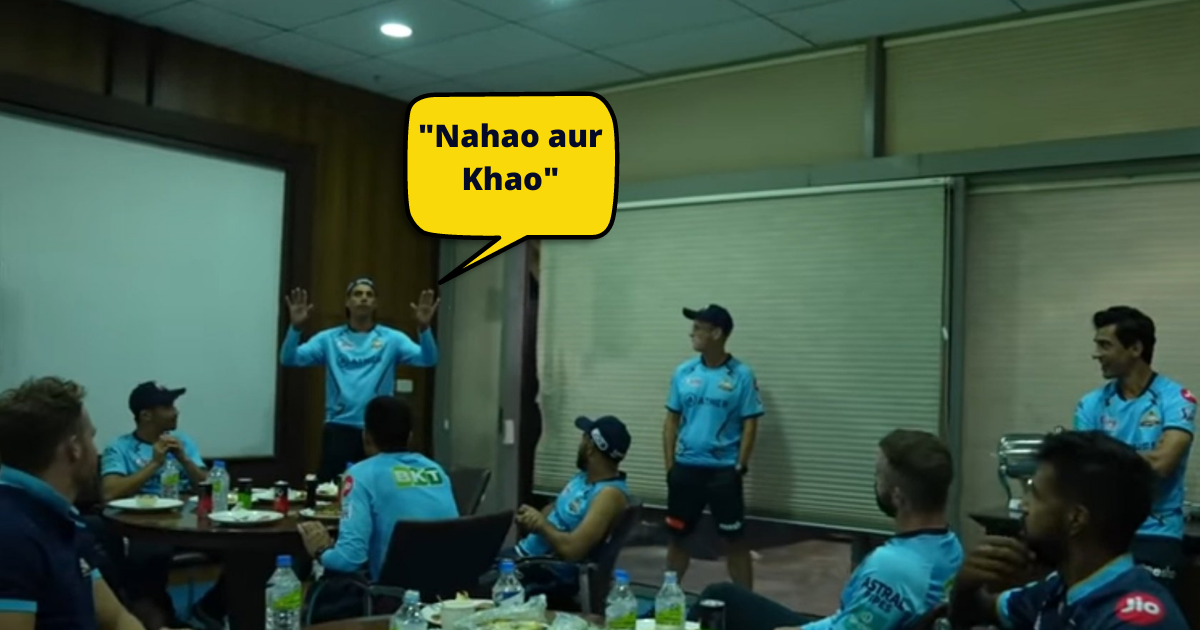 [Watch]- “Nahao Aur Khao”- Gujarat Titans’ Head Coach Ashish Nehra Gives A Hilarious Speech
