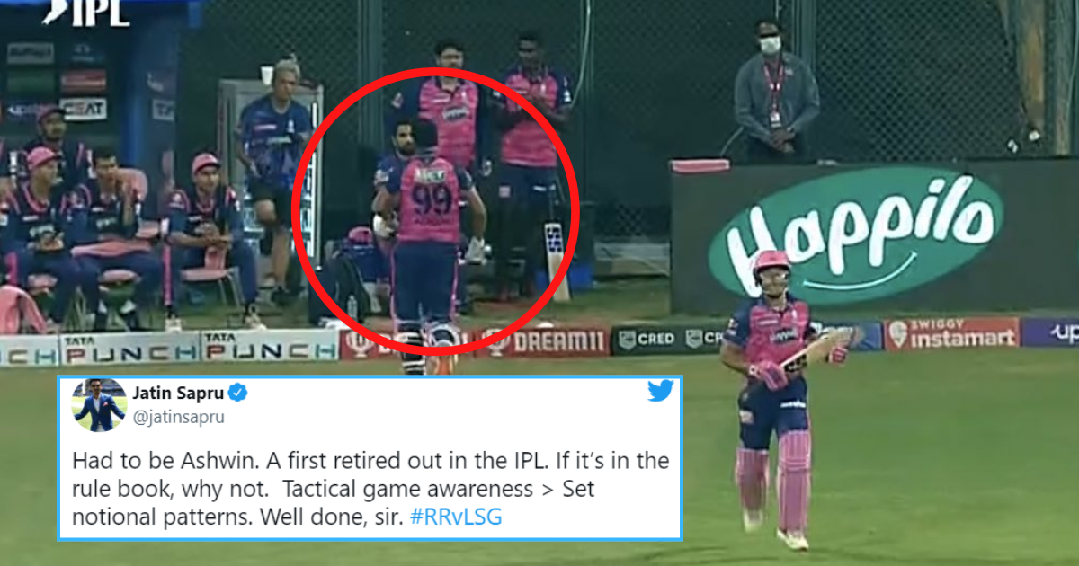 “Had To Be Ashwin”-Twitter Reacts As Ravichandran Ashwin Becomes First Batter To Be Dismissed Retired Out In IPL