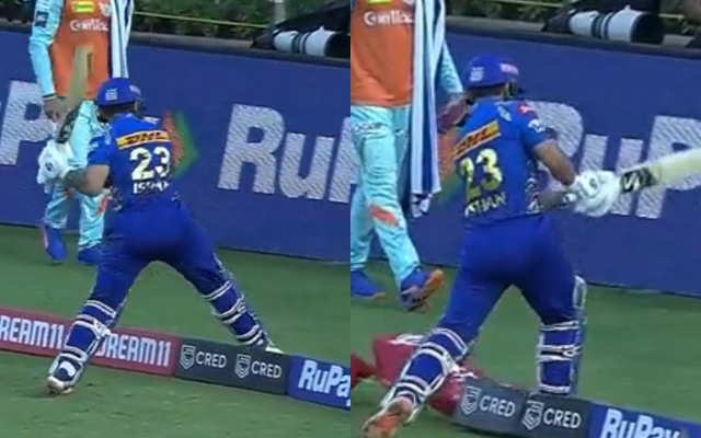 [Watch] Ishan Kishan Destroys The Boundary Cushions After His Dismissal vs LSG