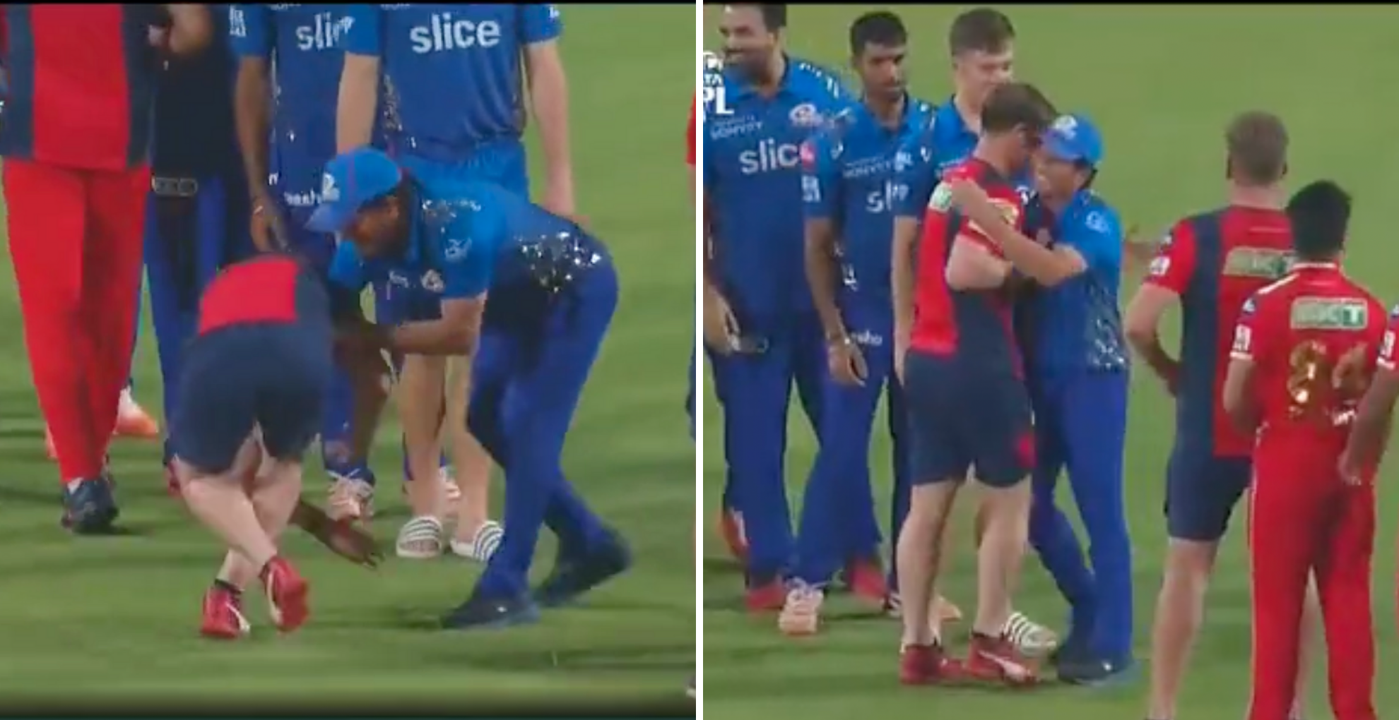 [Watch] Jonty Rhodes Touches Sachin Tendulkar’s Feet To Seek Blessings After MI vs PBKS clash