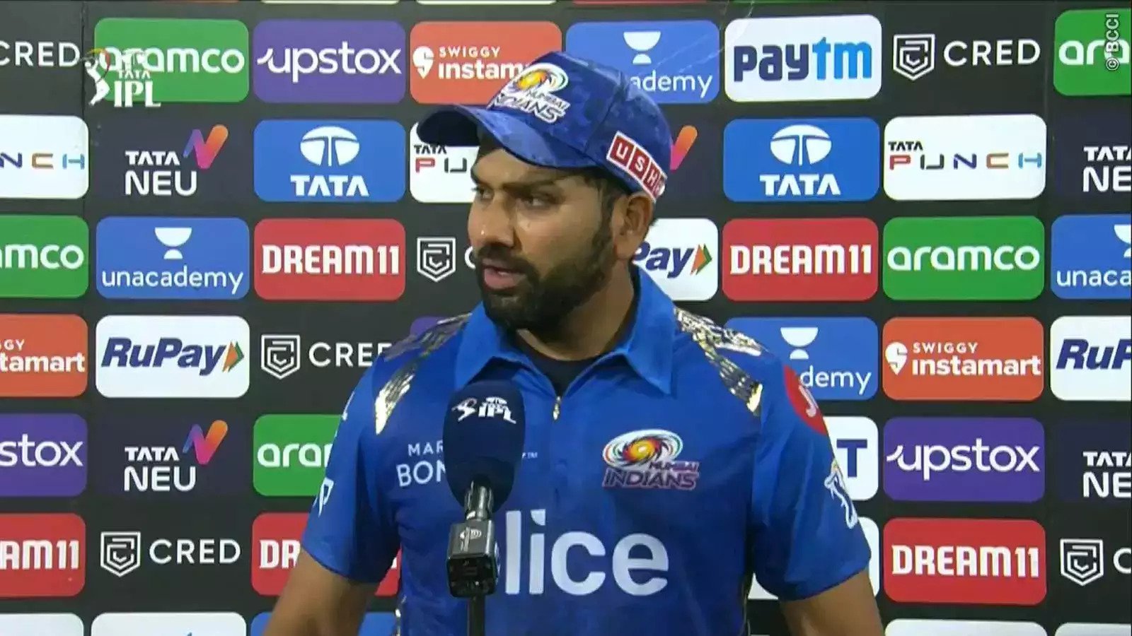 [Watch] “Awaaz Badhao Yaar” – Frustrated Rohit Sharma Hits Out After Losing vs KKR