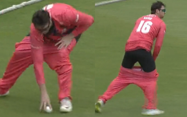 [Watch] Tim David Loses His Trousers While Fielding Against Worcestershire In T20 Blast 2022