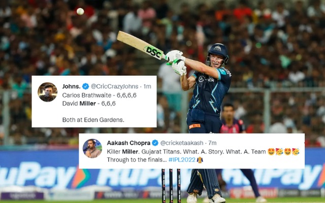 ‘Killer Miller, The finisher’ – Twitter Hails David Miller And GT As They Beat RR To Reach IPL 2022 Finals