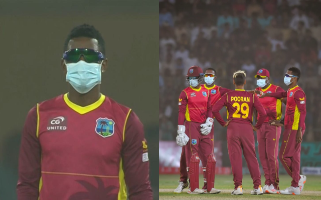 [Watch] West Indian Players Spotted Wearing Masks During The 3rd ODI Against Pakistan