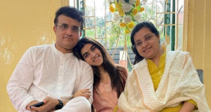 Sourav Ganguly with his family