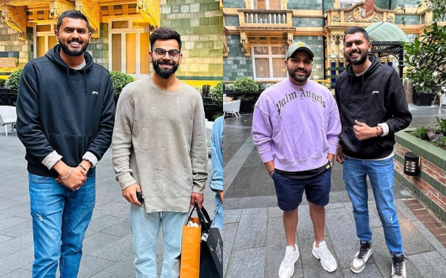 Virat Kohli And Rohit Sharma Click Pictures With Cricket Fans In London