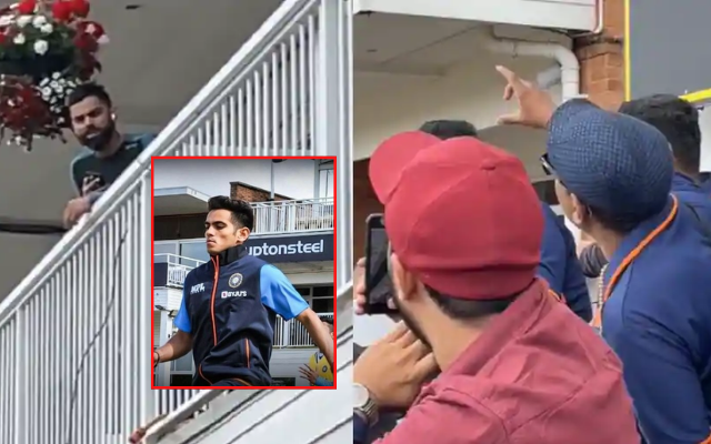 [Watch]- Virat Kohli Argues With A Fan Trying To Disturb Kamlesh Nagarkoti During The Warm-up Game