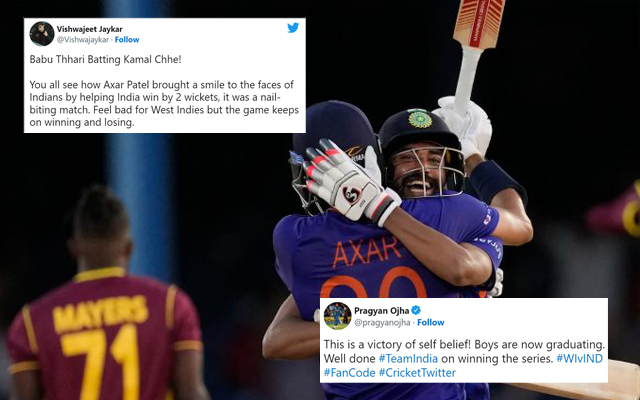“Thhari Batting Kamal Che” – Twitter Erupts As Axar Patel’s Incredible Knock Powers India To Victory In Second ODI Against West Indies