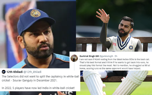 “Why Resting Our Major Players Time And Again?” – Fans Fume As BCCI Rests Virat Kohli And Rohit Sharma For WI ODIs