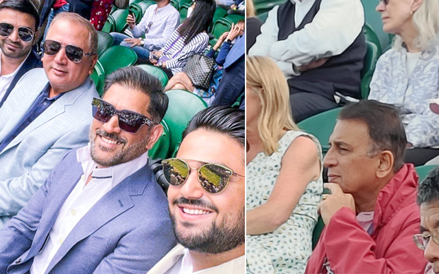 MS Dhoni And Sunil Gavaskar Spotted In Crowd At The Wimbledon 2022