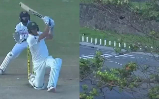 [Watch] Pat Cummins Hits A Mammoth Six Which Lands On Road In 1st Test vs Sri Lanka