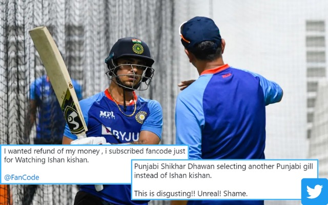 “Rahul Dravid Trying To Finish Ishan Kishan’s Career” – Fans React As India Leave Out Ishan Kishan From The Playing XI For The First ODI Against West Indies