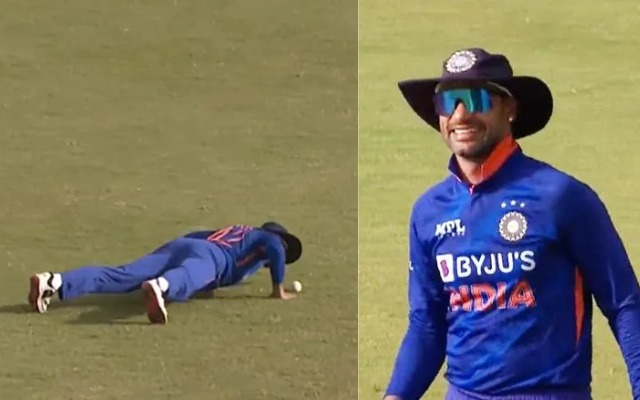 [Watch] Shikhar Dhawan Does Push-Ups After A Diving Effort On The Field