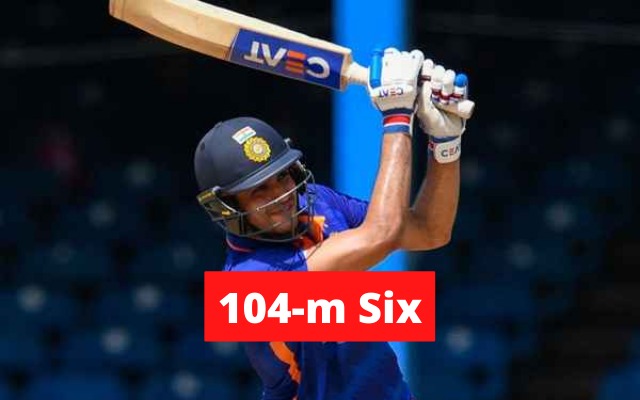 [Watch] Shubman Gill Slams Huge 104-Metre Six During 3rd ODI vs WI